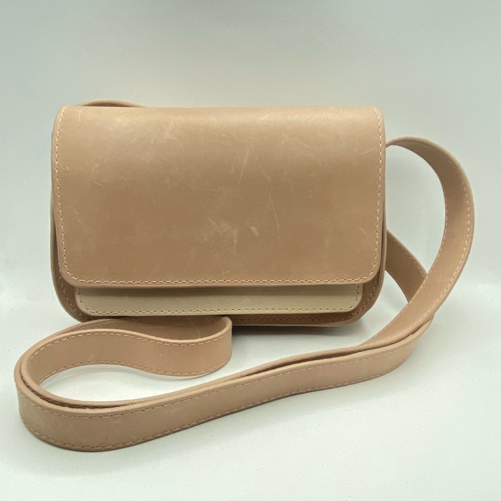 ABLE Gessi Leather Crossbody Bag Tan